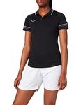 Nike Women's Dri-FIT Academy Polo Shirt, Black/White/Anthracite/White, XS