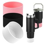 3PCS Silicone Boot Bottom Sleeve Cover, Silicone Water Bottle Case Compatible with Stanley Quencher Adventure 40oz & Stanley IceFlow 20oz 30oz Compatible with Hydro Flask Wide Mouth 12oz 21oz 24oz