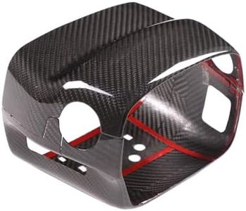 Qiosreui Upper & Lower Steering Column Cover Shroud for Chevy Corvette C6 2005-2013 Accessories, Steering Wheel Base Trim Cover, Steering Column Trim Cover Kit, Dry Carbon Fiber