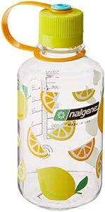 Nalgene Sustain Tritan BPA-Free Water Bottle Made with Material Derived from 50% Plastic Waste, 16 OZ, Narrow Mouth, Lemon