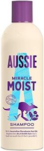 Aussie Miracle Moist Shampoo for Dry Hair, 300 ml, with Macadamia Nut Oil, Hair Care Dry Hair, Hair Care for Dry Hair, Shampoo Women, Cruelty Free, Hair Care, Cruelty Free