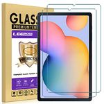 LEEBOSS Screen Protector for Samsung Galaxy Tab S6 Lite 10.4" 2020 2022 2024, Anti-Scratch Tempered Glass Film, 2 Pack