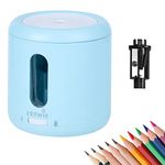 tenwin Electric Pencil Sharpener, Classroom Pencil Sharpener Dia 6-8mm, Fast Sharpen, USB Or Battery Operated Automatic Pencil Sharpener for School/Home/Office/Studio