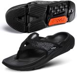 PCSsole Plantar Fasciitis Sandals for Women - High Arch Support Flip Flops with Comfort Cushion & Rubber Sole - Recovery Thong Orthotic Sandals for Foot Pain - Flat Feet - Arch Pain - Heel Pain