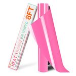 HTVRONT HTV Vinyl Rolls Heat Transfer Vinyl - 12" x 8ft Pink HTV Vinyl for Shirts, Iron on Vinyl for All Cutting Machine - Easy to Cut & Weed for Heat Vinyl Design (Pink)