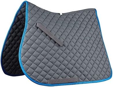 Roma Economy All Purpose Saddle Pad, Charcoal/Blue, Full