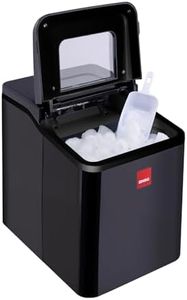 Sensio Home Ice Cube Maker Countertop Machine 9 Ice Cubes in Minutes, 12KG of Ice in 24 Hours, Large & Small Ice, Self Cleaning, With Ice Basket & Scoop for Home Kitchen Bar Office