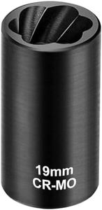 Topec Lug Nut Remover, Wheel Lock Removal Kit for Removing Stripped, Damaged, Frozen, Rusted, Rounded-Off Bolts, Nuts & Screws (19mm)