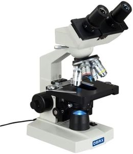 OMAX 40X-2500X Lab Binocular Biological Compound LED Microscope with 3D Mechanical Stage and Coaxial Coarse/Fine Focusing Knob