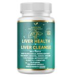 Liver Cleanse Detox Repair Formula | Milk Thistle Herbal Blend Supplement, Dandelion Root, Artichoke Extract, Turmeric, Ginger, Beetroot, Chicory Root, Choline, Celery & More 120 Caps