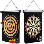 KOYEE Rollup Magnetic Dart Board for Kids and Adults with 6pcs Safe Darts, Best Toys Gift for Age 6 7 8 9 10 11 12 Year Old Boys Girls