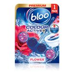 Bloo Colour Active Fresh Flowers Toilet Rim Block, 50g