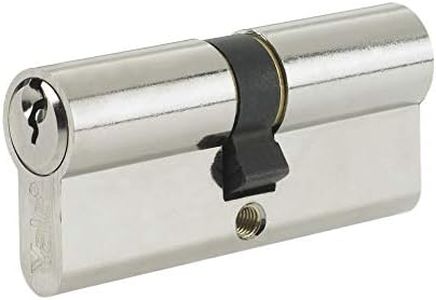 Yale Euro Double Cylinder, 3 Keys Supplied, Standard Security, Boxed, Suitable for All Door Types, Nickel Finish, 30:10:30 (70 mm)