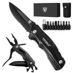 Gifts for Men Dad Him, Pocket Knife Multitool, Christmas Stocking Stuffers, Birthday Gifts for Men, Cool Folding Knife, Unique Outdoor Camping Hiking Fishing Tools Gift Ideas, Cool Gadget