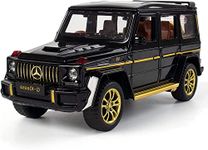 FEXXA Exclusive Alloy Metal Pull Back Die-cast Car Model with Sound Light Mini Auto Toy for Kids Metal Model Toy Car with Sound and Light [New Model] (1.32 Scale AMG G63- Black)