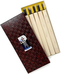 HACHIEMON Japanese Wood Carving Tools 5PCS Set for Wood Working - Sharpness and Durability - Made in Japan