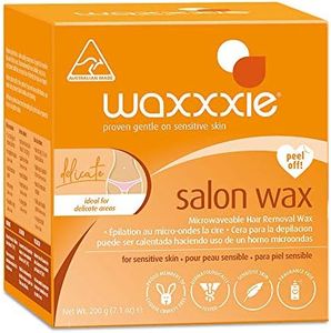 Waxxxie Salon Wax 200ml Microwaveable Professional Peel Off Hair Removal Wax for Home Use with Salon-Quality Results