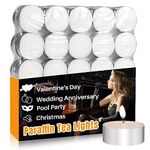 MAQIHAN Paraffin Tealight Candles Bulk - Paraffin Tea Candles Tea Lights Candles Tea Tree Lights Mini Votive Paraffin Candle with Cotton Wick for Home,Pool,Shabbat,Wedding,Emergencies,Christmas 25 PCS