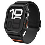 Spigen Lite Fit Pro Designed for Apple Watch Series 10 46mm Case with Band Durable TPU Case with Lightweight Fabric Band (2024) - Matte Black