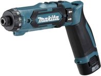 Makita DF012DSE 7.2V Li-ion Pencil Drill Driver Complete with 2 x 1.5 Ah Li-Ion Batteries and Charger Supplied in A Carry Case