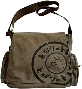 Snowbaby Messenger Bag Crossbody Borse Cartoon Studenti Libro con Tasche Multiple (Verde)