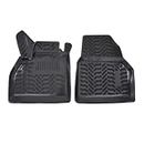 J&J AUTOMOTIVE 3D Tapis de Sol en Caoutchouc sur Mesure pour Renault Kangoo 2008-2021, 2pcs, Premium, Bord Haut, Noir, Antidérapant, Toutes Saisons
