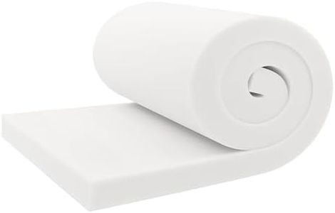 mudilun High Density Foam Padding, 2x24x72Inch Upholstery Foam - Universal Sofa, Dining Chair, Office Chair and Car Seat Replacement Cushion