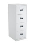 Talos Heavy Duty Steel Filing Cabinet, 40 kg Tolerance, White, 4 Drawer