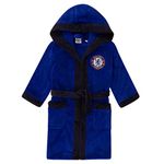 Chelsea FC Official Football Gift Boys Fleece Dressing Gown Robe Royal 3-4 Years