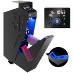 KornerBatl Quick Access Biometric Bedside Gun Safe for handgun, 2 in 1 Mounted Drop Down Nightstand Pistol Safe with Fingerprint & Passcode & Key 3 Ways