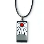 GT Gala Time Anime Demon Slayer Tanjiro Hanafuda Pendant Necklace for Men and Women No Gemstone (Demonslayer RedGrey Necklace)