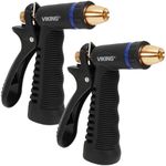 VIKING Hose Nozzle, Garden Hose Nozzle, Adjustable and Heavy Duty for Washing Car, Watering Plants, Washing Pets, and Home Use, 2 Pack