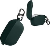 kwmobile Case Compatible with JBL Wave 100TWS Case - Silicone Cover Holder for Earbuds - Dark Green