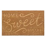 IRONGATE Welcome Doormat - Non Slip Deep Groove Dirt Trapping Home Sweet Home Impression Coco Coir Door Mat - Low Profile Front Doormat - Indoor Outdoor Durable Easy Clean Entrance Door Mat - 17"x30"