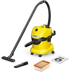 Kärcher WD 4 16282030, Wet and Dry Vacuum Cleaner, Yellow, 1000 W, 20 litres