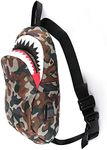 Shark Mouth Fanny Pack, Army Green 