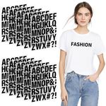 10 Sheets 310 Pieces Iron on Letters for Fabric 1.6 Inch Heat Transfer Vinyl Letters with A-Z Iron on Vinyl Letters Black PU Alphabet Adhesive Stickers for DIY Printing Craft Clothing T-Shirt Jersey