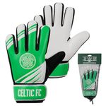 Celtic F.C. Goalkeeper Gloves for Kids Teenagers - Non Slip Padded Palms Size 5 or 7 - Football Celtic Gifts for Boys (Size 7)