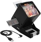 CAMEDAFLX SV-3 35mm Slide & Film Viewer-Slide Viewer with 3X Magnification and LED-Lighted Viewing for 35mm Slides and Film Negatives,USB or Battery Powered.(Include USB Cable)