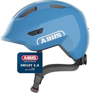 ABUS Smiley 3.0 children's helmet - bike helmet with a low fit, child-friendly designs & space for a pigtail - for girls and boys