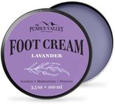 Pumice Valley Foot Balm Cream for Dry Cracked Heels and Feet - Natural Foot Moisturizer Balm for Calluses and Dry Feet Treatment - Lavander Foot Lotion 3.5 Oz