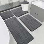 YIHOUSE Memory Foam Grey Bathroom R