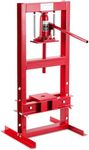 Garvee Hydraulic Press 6 Ton, Hydraulic Shop Press, H Frame Benchtop Hydraulic Press with 2 Press Plates, Garage Floor Shop Press, Adjustable Work Table Height, Heavy Duty Press, Red