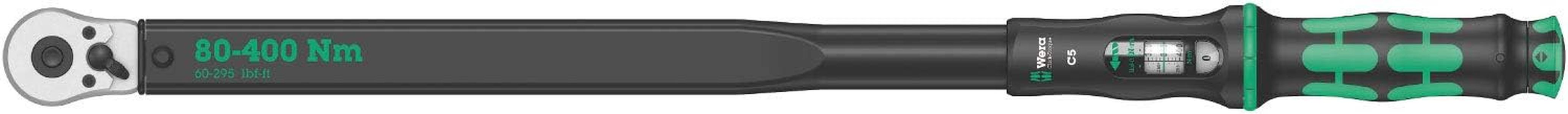 Wera Click-Torque C5 1/2" Reversible Ratchet Wrench, 80-400 Nm