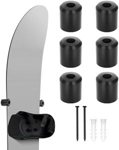 Vertical Snowboard Wall Mount Rack & Hanger - PU Rubber Snowboard Storage System, Premium Snowboarding Accessories for Boards with Bindings, Space-Saving Home & Garage Organization Display Mount