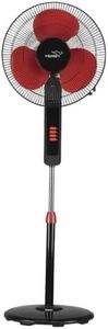 V Guard Esfera STS Plus Neo 2-in-1 Pedestal & Table Fan 400 mm | 1350 RPM High-Speed Motor | ~65 m³/min Air Delivery | 3 Speed | Smooth Oscillation & Tilt Control | Thermal Protection | Red Black