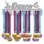 CREATCABIN Dance Medal Holder Sport Display Hanger Rack Awards Metal Lanyard Holder Sturdy Wall Mounted Athletes Players Gymnastics Girls Gift Over 60 Medals