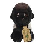 Aurora® Eco-Friendly Eco Nation™ Gorilla Stuffed Animal - Environmental Consciousness - Recycled Materials - Black 5 Inches