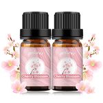 yethious 2 Pack Cherry Blossom Essential Oil 100% Pure Organic Cherry Blossom Essential Oil For Aromatherapy Humidifier Oils 10ml