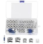 90 Pcs Cam Locks for Furniture Cam Lock Nuts, 3-in-1 Furniture Cam Lock Fasteners, Furniture Connectors Cam Lock Fittings Lock Nuts Hardware for Furniture Drawer Panel Cabinet Connecting